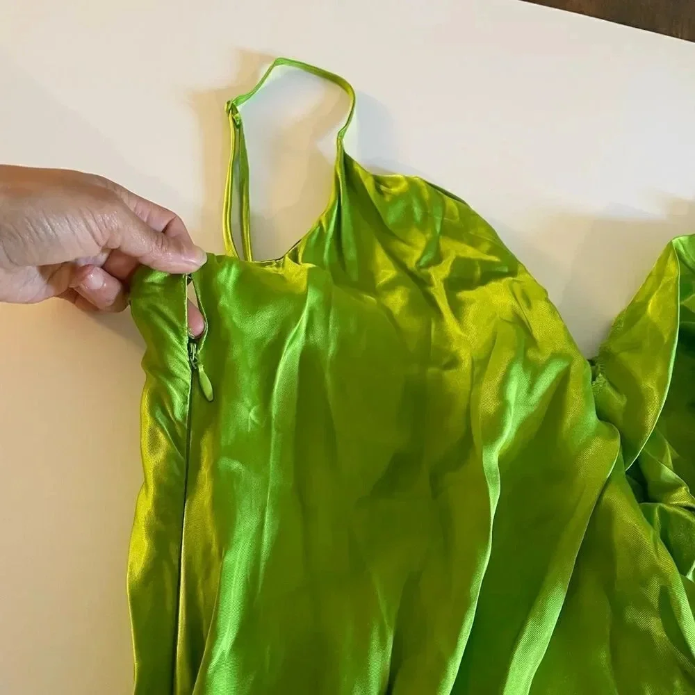 Zara neon green slip dress - Picture 16 of 16